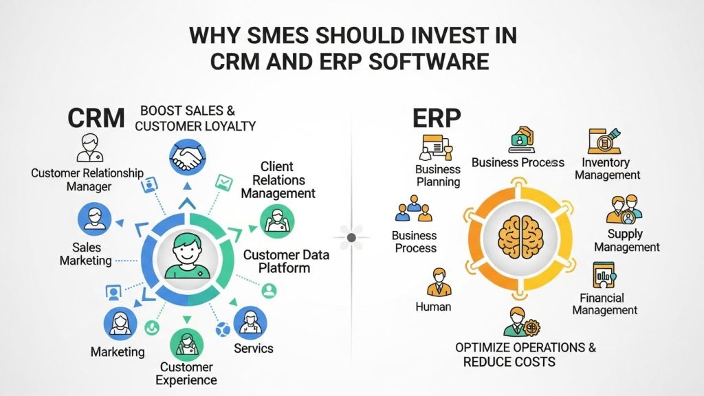 Why SMEs Should Invest in CRM and ERP Software